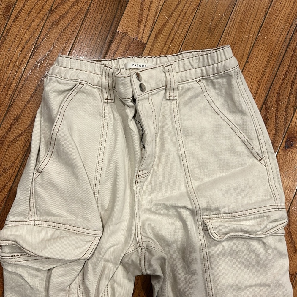 White Cargo with Brown stitching